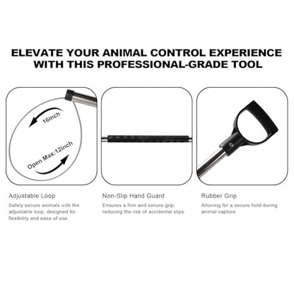 92" Animal Catch Pole Wildlife Control Tool Noose Holder Net Kit