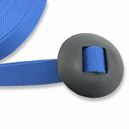 35' Flat Cotton Web Lunge Line with Bolt Snap & Rubber Stop - By Southwestern Equine (35', Sapphire) - color: Sapphire, size: 35'