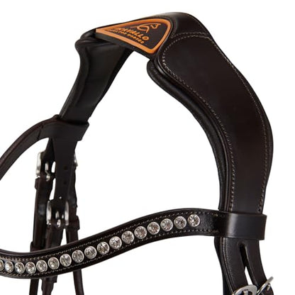 Acavallo Poesia Bridle Headstall Calfskin, Full Size, Dark Brown