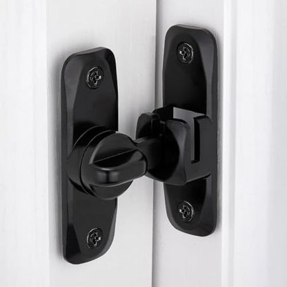 Black Barn Door Latches,90/180 Degree Gate Lock_B - color: Black