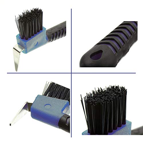 BOTH WINNERS Horse Hoof Pick Brush with Soft Touch Handle (Royal Blue) - color: Royal Blue