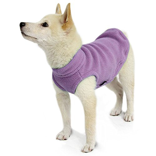 Gooby Stretch Fleece Vest Dog Sweater, Lavender, X-Small - color: Lavender, size: X-Small Length (7")