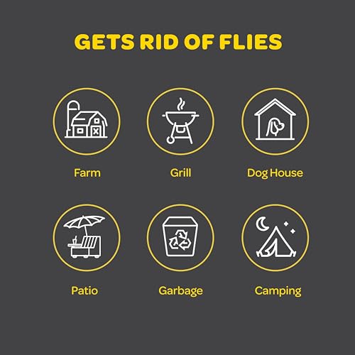 Outdoor Fly Trap Refills [Set of 4] Dissolvable Non-Toxic Bait - Fly Repellent for Outdoor Use Only - Controls Flies for Patios, Barns, Ranches Etc. - style: Refill