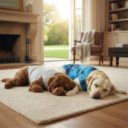 Dog & Cat Surgery Recovery Suit and Anxiety Wrap - color: Gray, size: S