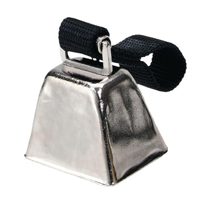 Water & Woods Nickel Cow Bell for Dogs by Coastal Pet - Durable Noise Maker - Easy Attachment - Nickel-Plated Material with Nylon Handle - Black, Large