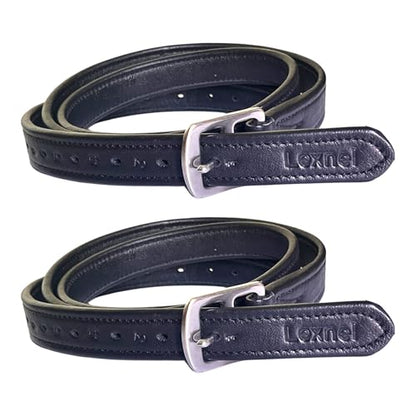 Non-Stretch Soft Stirrup Leather with Stainless Steel Hardware 1 Pair Pack of 2 - color: Black, size: 48 Inch