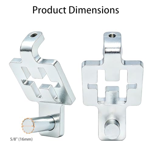 2-Pack T-Post Gate Hinge Kit, Heavy Duty 1-3/8" U-Bolt Clamps, Chain Link Fence Gate Hinge for Metal Posts & Chain Link Gates – Farm & Backyard Use
