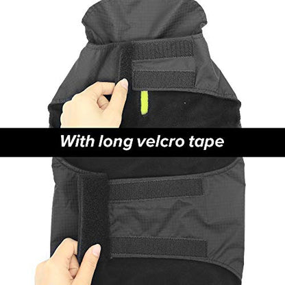 Vizpet Dog Raincoat Waterproof Coats,Dog Jacket High Visibility Warm Vest Dog Clothes for Small Medium Large Dogs(Green-M) - size: Green-M