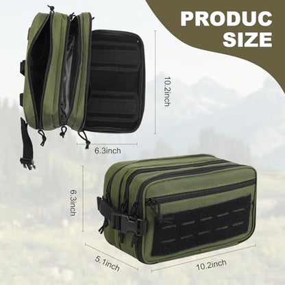 Travel Medicine Bag,Medication Pill Bottle Organizer Empty Case - color: Green Pouch