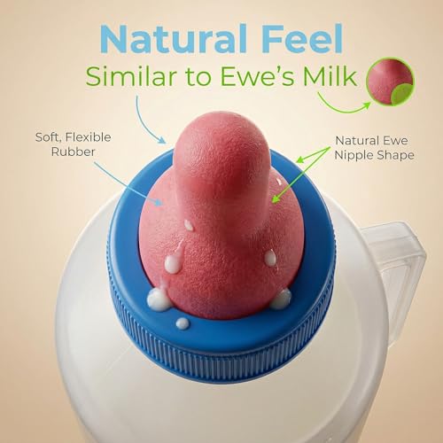 Goat Bottle, Feeding Bottle, Lamb Milk Bottle Portable, 1L Lamb Goat Milk Feeding Feeder Nursing Bottle with Handle Calf Bottle Baby Goat Supplies for Small Animal