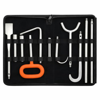 Veterinary OB Dystocia Kit, 12-Piece Large Animal Obstetrical Instrument Set, Stainless Steel, for Cattle, Horses, Sheep, Goats & Livestock, Professional Veterinary Equipment.