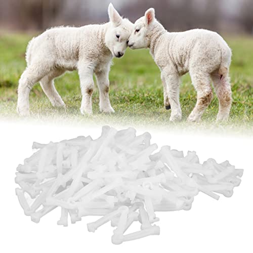 ZJchao Umbilical Cord Clamp 100pcs Disposable Whelping Set for Pig Puppy Kittens Cow Sheep - Anti-Slip Serrated Umbilical Cord Clips Clamps