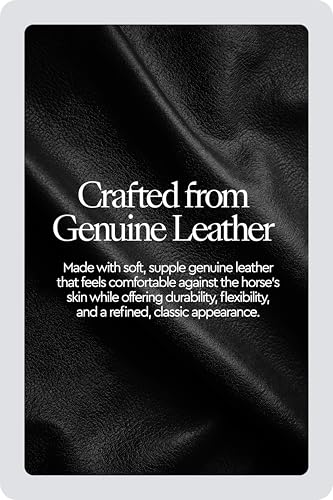 HORZE Genuine Leather Cross-Under Bitless Bridle | Includes Web Reins with Hand Stops - size: Cob