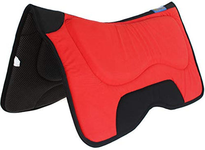 Horse Saddle PAD 32" Western Contoured Neoprene Shock Absorbing 39183 - color: Red