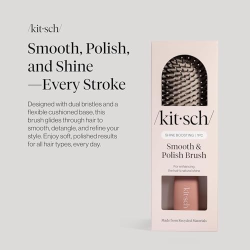 Kitsch Smooth & Polish Hair Brushes For Women and Men - Terracotta - color: Terracotta