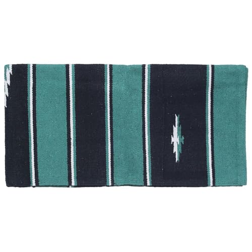 Tough 1 Wool Sierra Saddle Blanket - color: Teal/Black/Cream