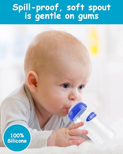 Sippy Spouts for Lansinoh Baby Bottles, Soft 100% Silicone Sippy Cup Nipples, Variable Flow, 6m+, 6 Count - size: 1 Count (Pack of 6)