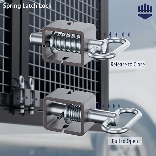 3-1/2'' Heavy Duty Trailer Gate Latch, Weld-On Spring Latch for Tracks 2pcs - size: 3-1/2''