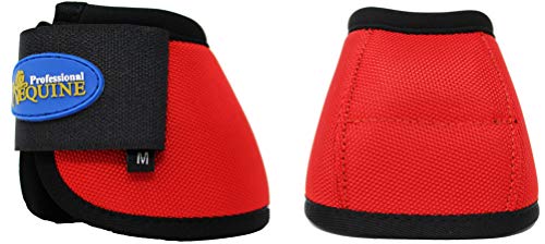 Horse Large Ballistic Overreach No-Turn Bell Boots Red 4109RD-L