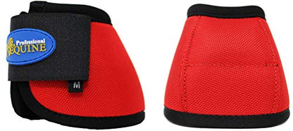 Horse Large Ballistic Overreach No-Turn Bell Boots Red 4109RD-L