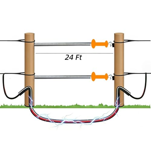 24ft Electric Fence Gate Handle Kit with Spring & 3-Way Anchor