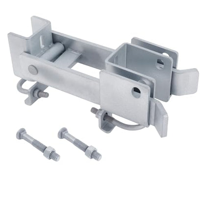 Chain Link Commercial Strong Arm Double Gate Latch 1-5/8" Thru 2" - color: Silver
