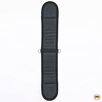 HILASON Western Horse Saddle Girth Cinch Black Neoprene Anti-Slip - size: 34"