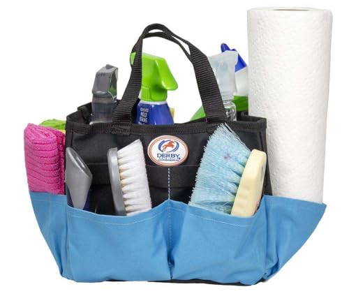 Derby Originals Nylon Horse/Dog Multi Pocket Grooming Tote Bag - color: Orange/Black