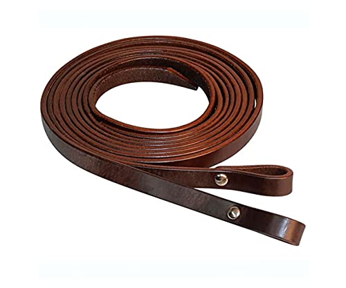Circle Y Chicago Screw Smooth Leather Split Horse Reins - 5/8" Wide, 7' Long - color: Walnut