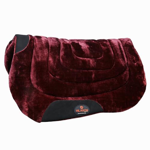 HILASON Western Endurance All Purpose Horse Fleece Saddle Pad - color: Wine