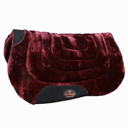 HILASON Western Endurance All Purpose Horse Fleece Saddle Pad - color: Wine