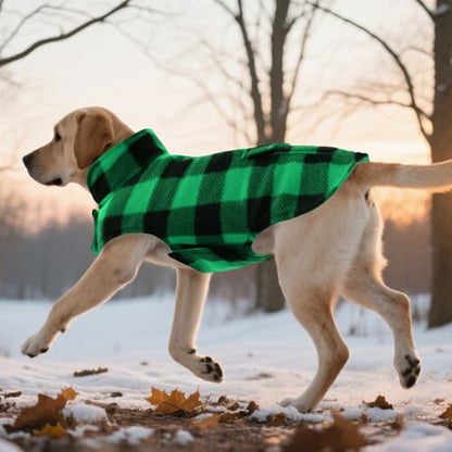 ASENKU Reversible Dog Winter Coat, Dog Jacket for Small Medium Large Dogs - color: Green, size: Small