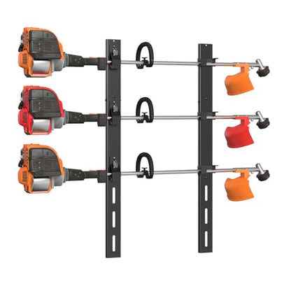 Weed Eater Rack for Trailer, 3 Place Heavy Duty Rust-Proof Weedeater Racks, Trimmer Rack for Open Trailer Truck with Combination Locks - color: 3 Place
