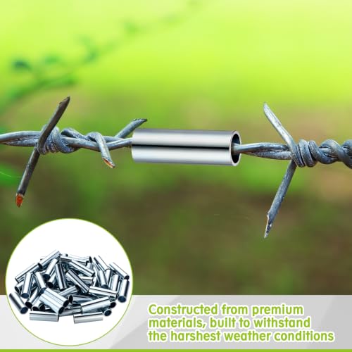 Blulu 50 Pack Barb Wire Crimpers Fence Wires Splice,1.2 Inch,Silver - color: Silver, size: 1.2 Inch