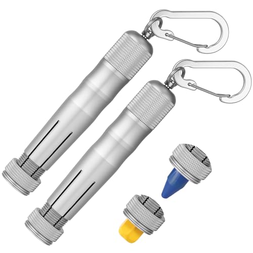 Aluminum Lumber Crayon Holder for 1/2 in Round/Hex Crayons, Silver, 2 Pack - color: Silver-2