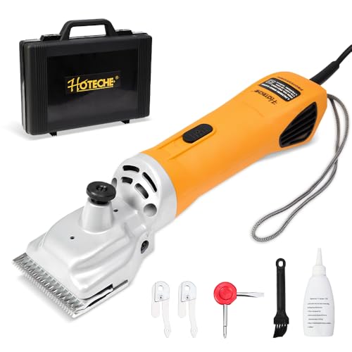 Hoteche 200W Horse Clippers, 2600rpm Professional Grooming Clippers for Horses with Complete Accessories Kit