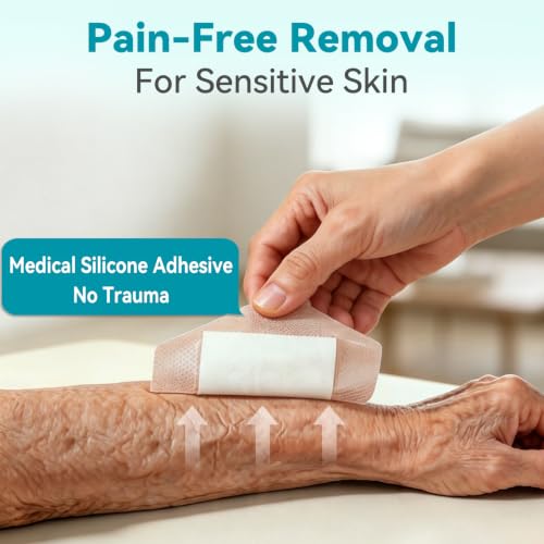 Dimora Silicone Foam Dressing 2"x5" Adhesive Border - size: 2"x5"(5Packs)