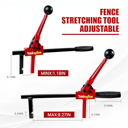 Fence Stretcher Tool - 9" Ratchet, Alloy Steel, One-Person Use