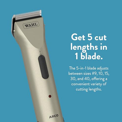 Wahl Professional Animal Arco Equine Horse Cordless Clipper Kit, Champagne (8786-800)