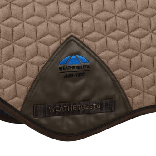 WeatherBeeta Suede Elite Air-Tec Jump Shaped Saddle Pad - color: Fawn, size: L