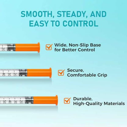 31G 1ml/cc 1/2"(12.7mm) Individually Wrapped Lab Supplies，Pack of 100 - size: 1ml-31G 1/2", style: 100