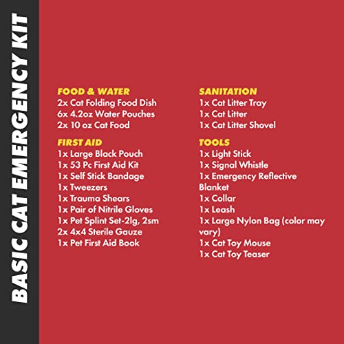 Emergency Zone - Cat Emergency Survival Kit - Bug Out, Emergency, Travel Kits, First Aid - Basic