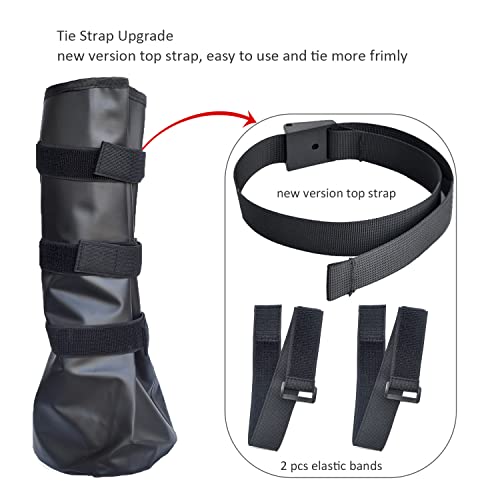 yeezo Hoof Soaking Boot Horse Soaker Hooves Treatment Bag with EVA Pad 1 Pair - color: Black-1 Pack