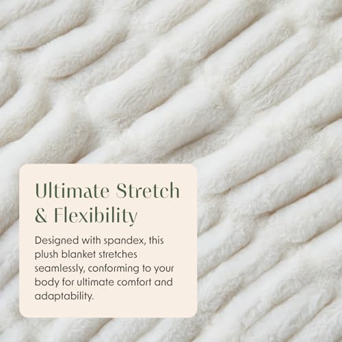 Springtree Home Luxury Micro Plush Throw Blanket | Thick Faux Fur | White | Lily Collection | 50" x 60" | White Blanket | Ultra Plush - color: White Cloud, size: 50" x 60" (Medium)