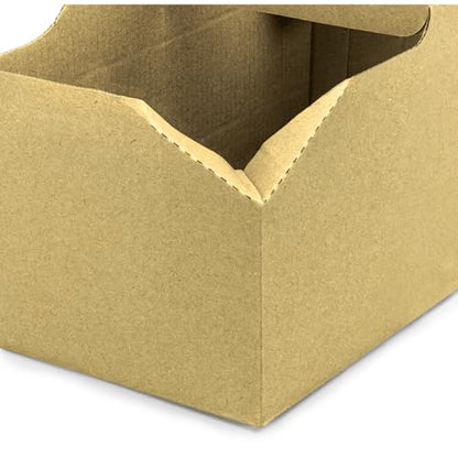 Karat Cardboard Drink Carrier with Handle [250 ct] – Sturdy 2-Cup Coffee Carrier for Hot/Cold Beverages, Fits 12-32 oz Cups, Disposable To-Go Cup Holder - size: 2-Cup