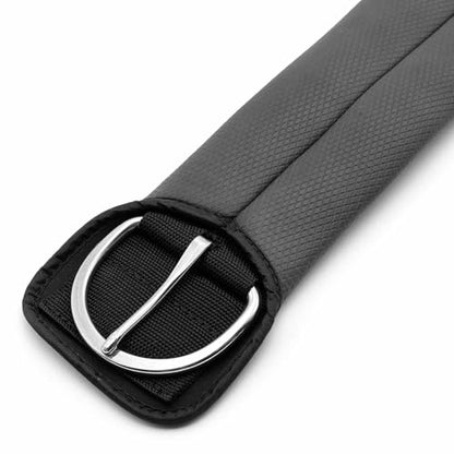 Jeffers Equine Western PVC Straight Cinch – Black Horse Girth for Saddles, Roping, Barrel Racing, Trail Riding – 1/4" Thick, 4 Layer Nylon Reinforced, Stainless Steel Hardware