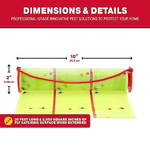 Catchmaster Giant Fly Glue Trap 1-Pack 30 Feet Each, Adhesive Fly Traps Outdoor, Sticky Bug Catcher, Bulk Flying Insect Paper Roll, Pest Control for Garage, Barn, Greenhouse & Garbage Room - size: 1 Pack