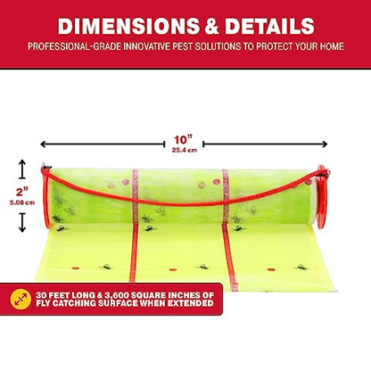 Catchmaster Giant Fly Glue Trap 1-Pack 30 Feet Each, Adhesive Fly Traps Outdoor, Sticky Bug Catcher, Bulk Flying Insect Paper Roll, Pest Control for Garage, Barn, Greenhouse & Garbage Room - size: 1 Pack