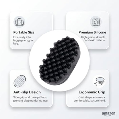 Large Size Black Rubber Curling Hair Brush Premium Twist Tool for Afro Curly Coiled 4C Hair Quick Easy Styling - size: Samll