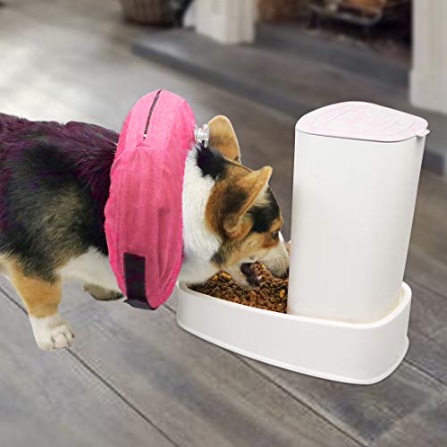 MCHY Inflatable Dog Cone,Adjustable Recovery Collar for Dogs After Surgery,Prevent from Biting & Scratching,Not Block Vision (Pink, S-Neck 7''- 12'') - color: Pink, size: S-Neck 7"- 12"
